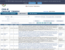 Tablet Screenshot of albopretorio.comune.cavadetirreni.sa.it